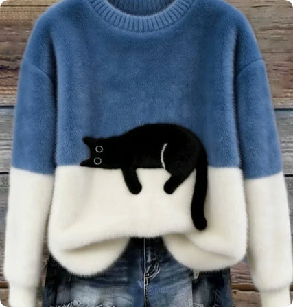 Womens Pullover Fleece Long-Sleeve Sweater