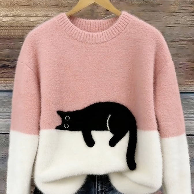 Womens Pullover Fleece Long-Sleeve Sweater