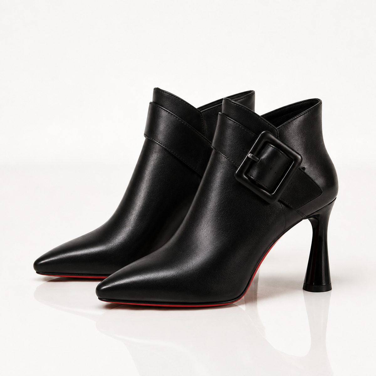 Émilie | Elegant Buckle Ankle Boots