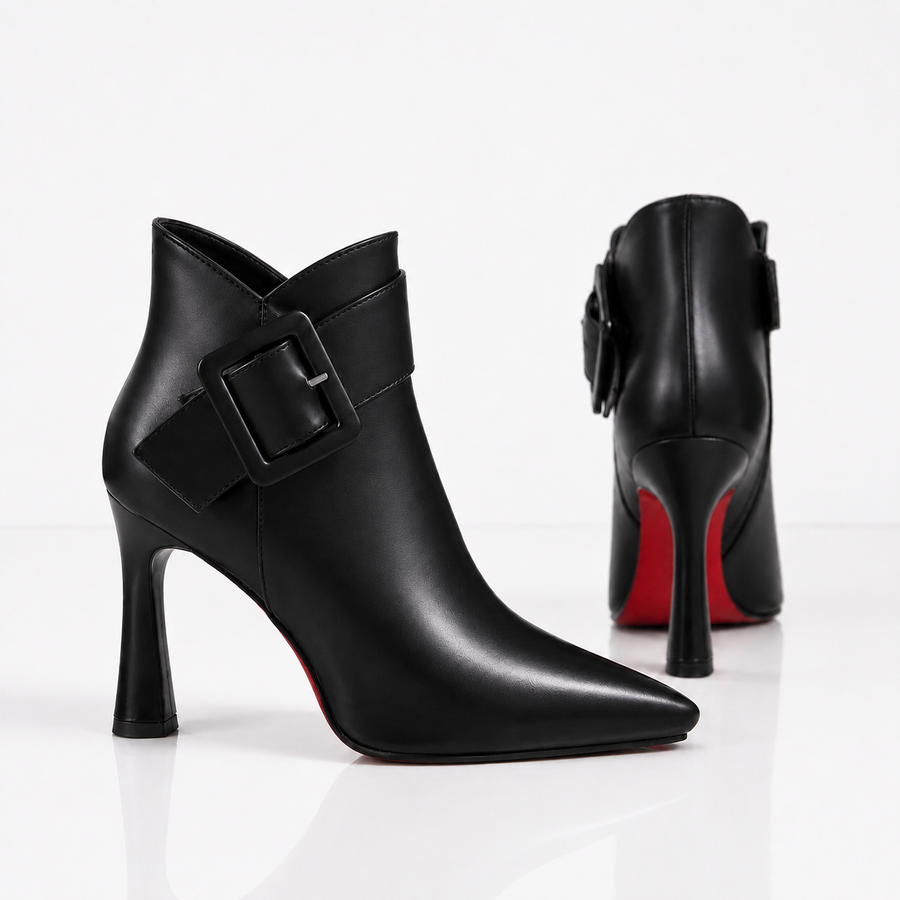 Émilie | Elegant Buckle Ankle Boots