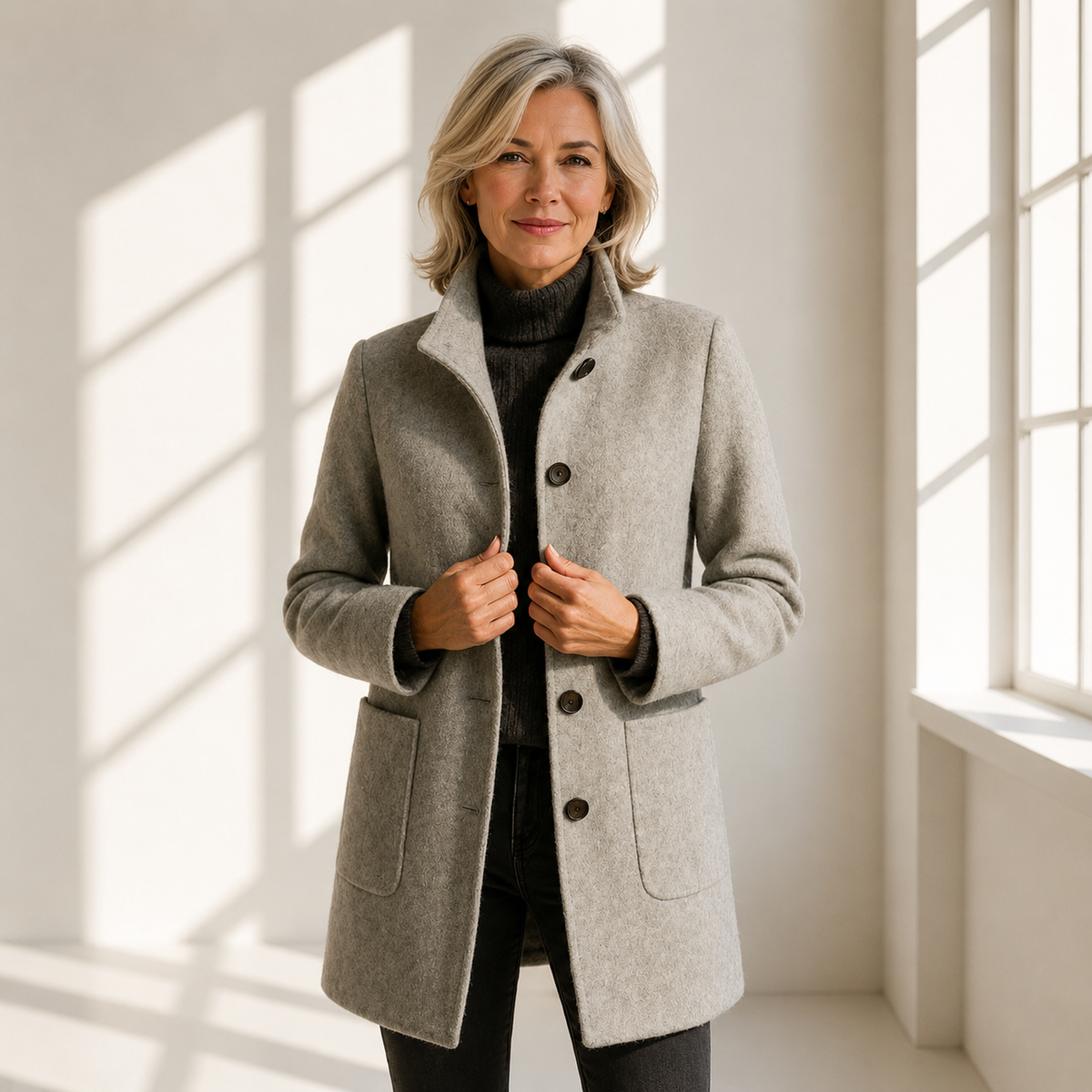 Éléonore | Wool Midi Cut Coat