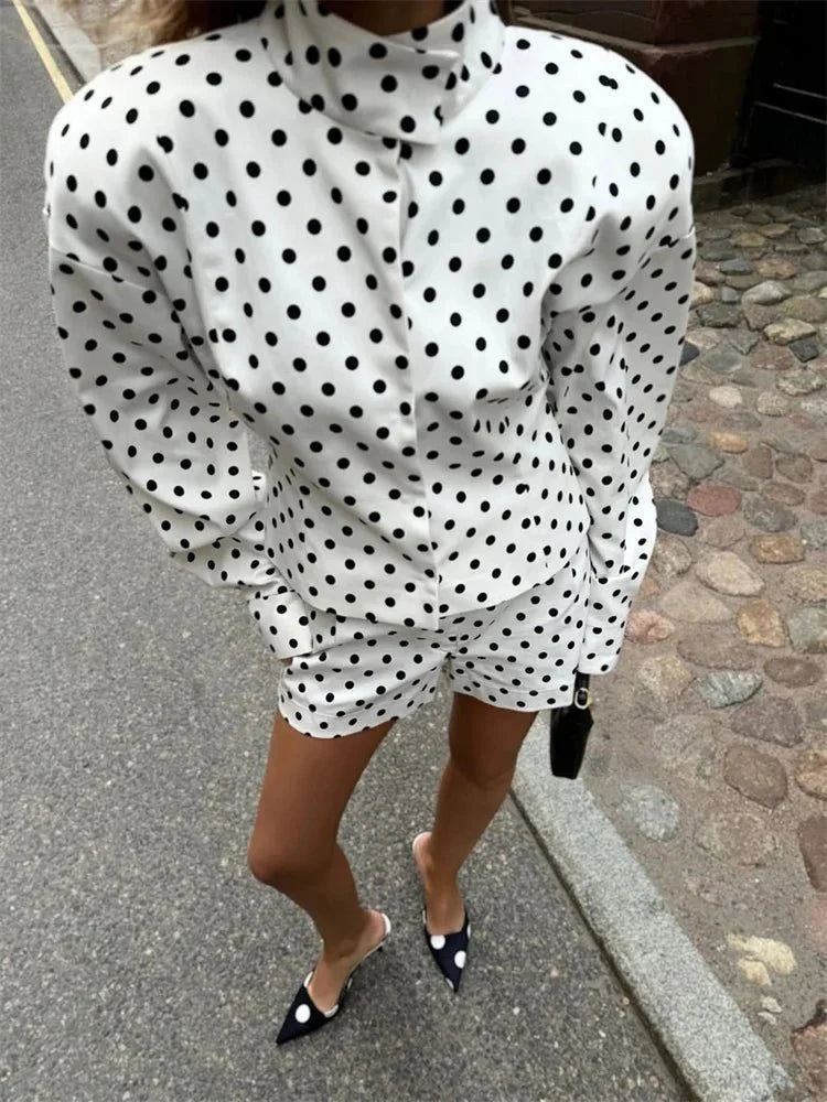 Emily Polkadot Set Shirt & Shorts