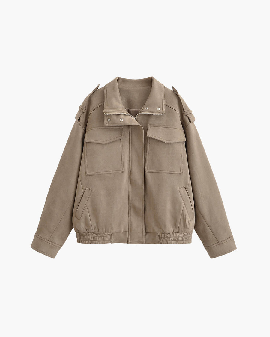 Greta Suede Moto Jacket