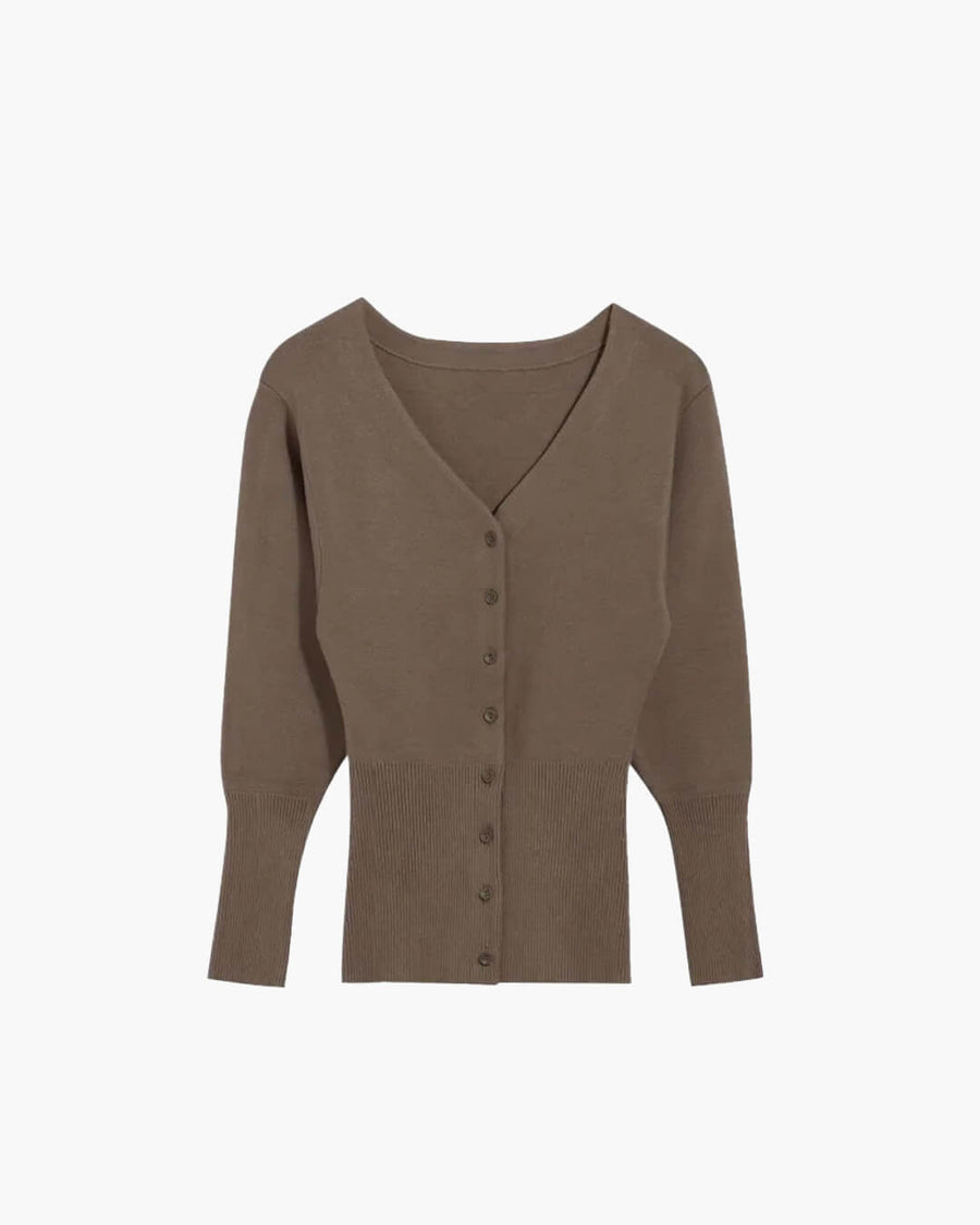 Hannah V-Neck Knit Cardigan
