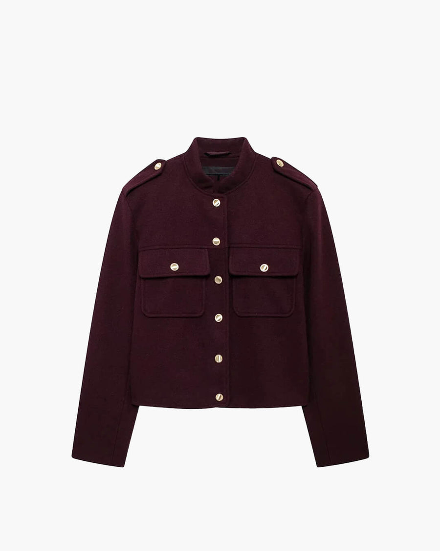 Leah Bomber Jacket with Golden Details