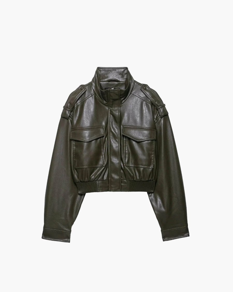 Leila Faux Leather Jacket