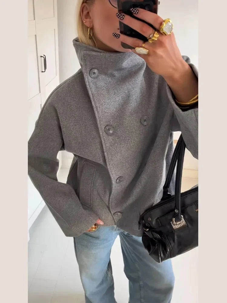 Loreta Jacket with Stand Collar
