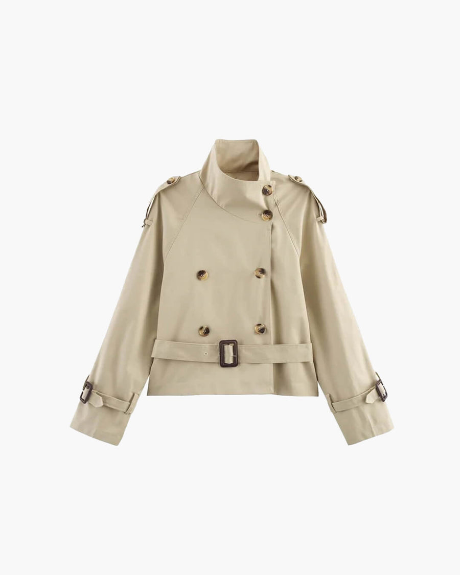 Lyss Cropped Trench Coat