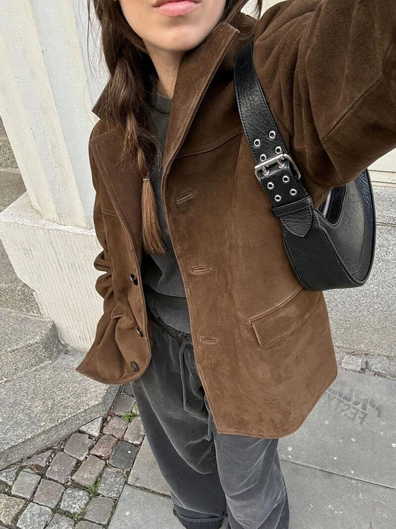 Matilda faux suede Blazer