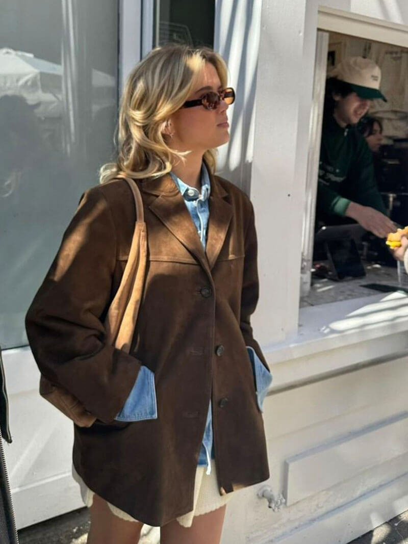 Matilda faux suede Blazer