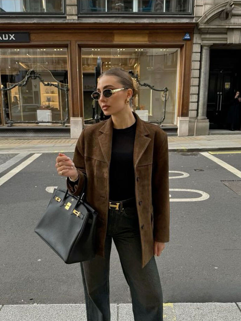 Matilda faux suede Blazer