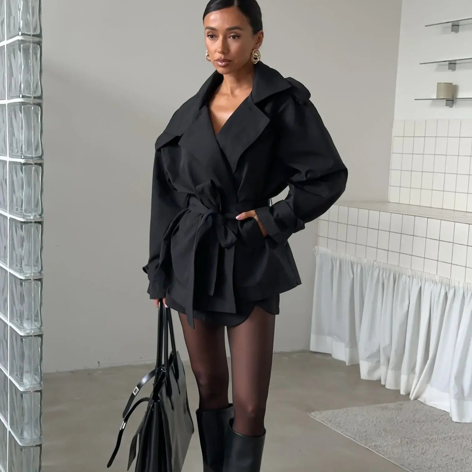 Naomi Crop Trench Coat