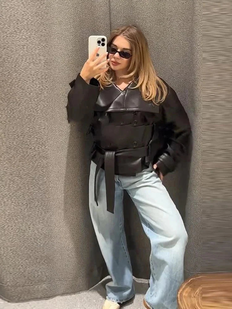 Sandra Vegan Leather Jacket