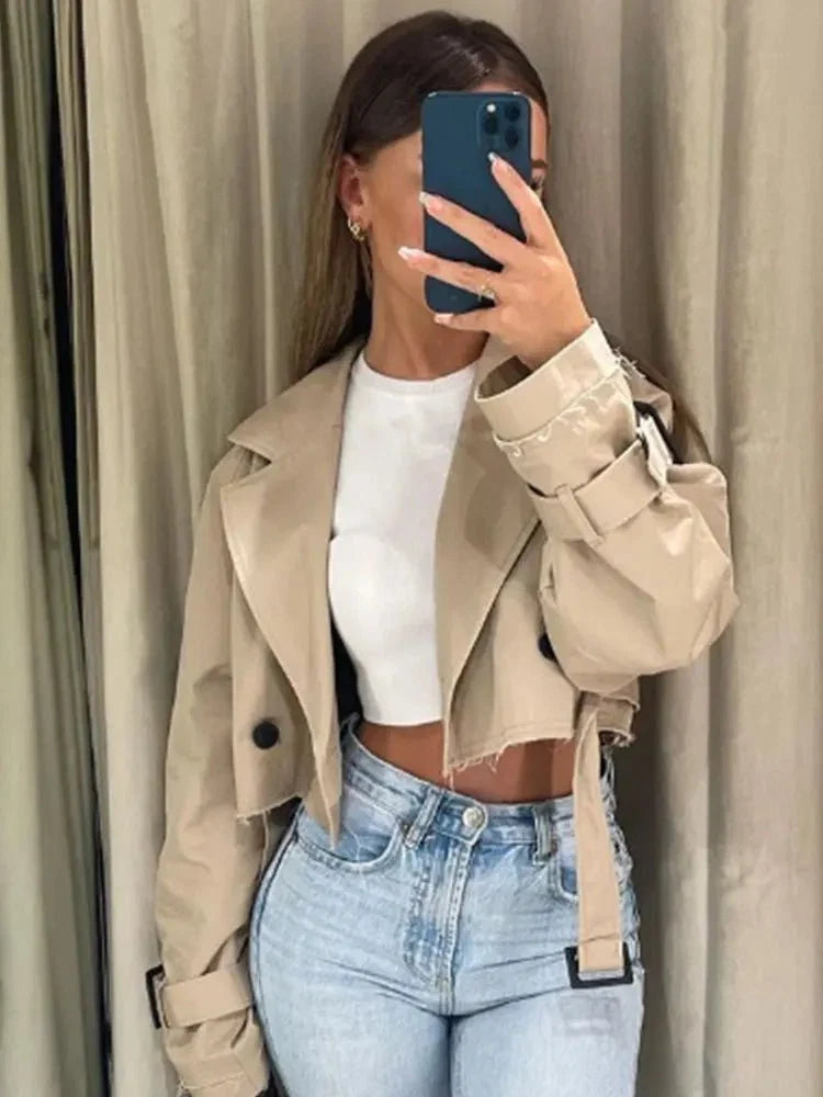 Blair Cropped Trenchcoat