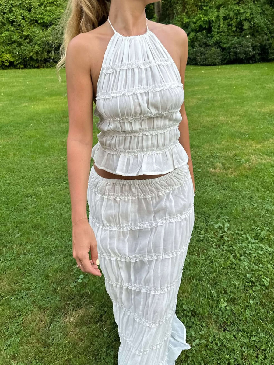 Valerie two-piece set with frill details