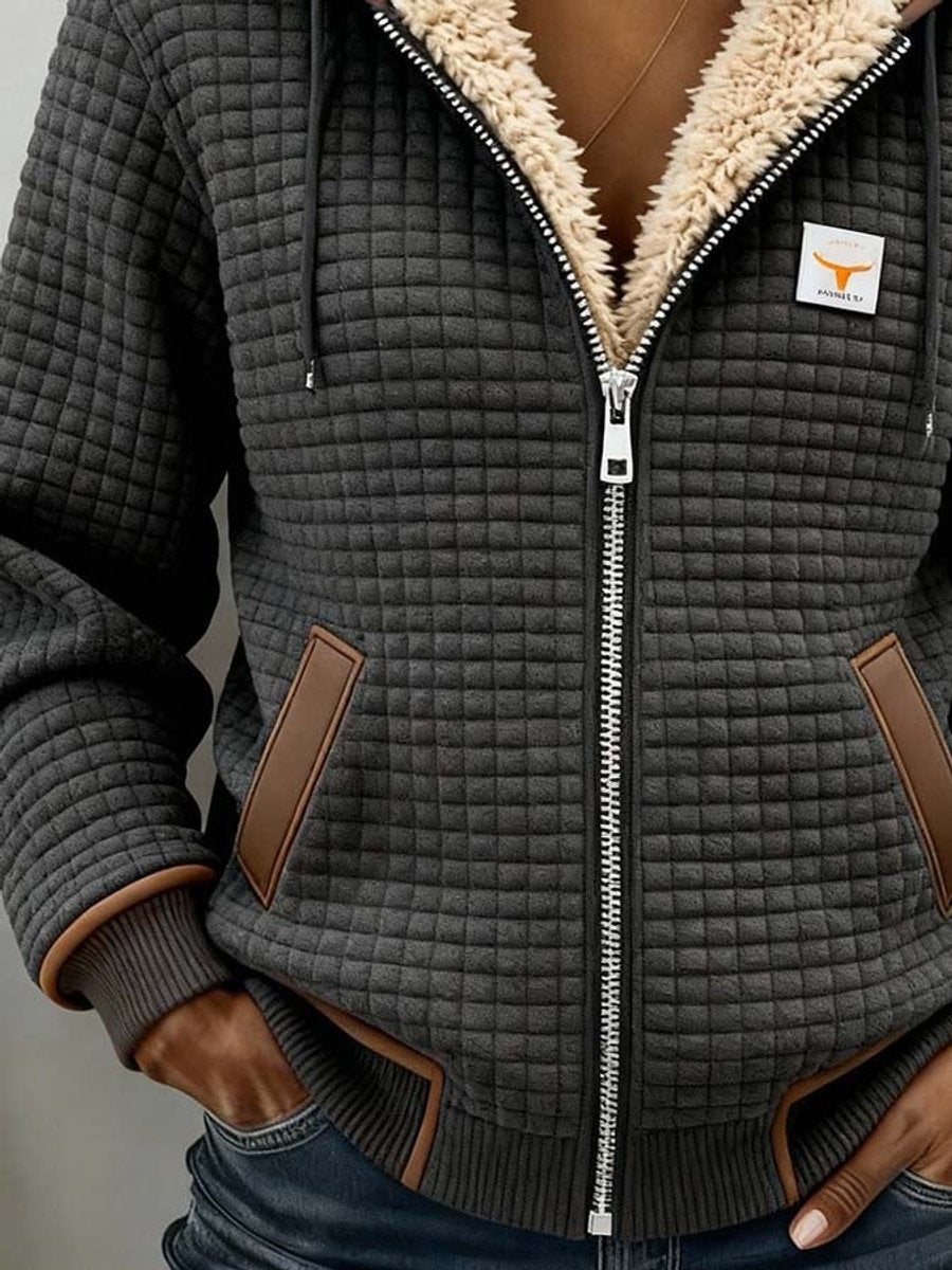 Sandra | Quilted Sherpa-Lined Jacket with Hood